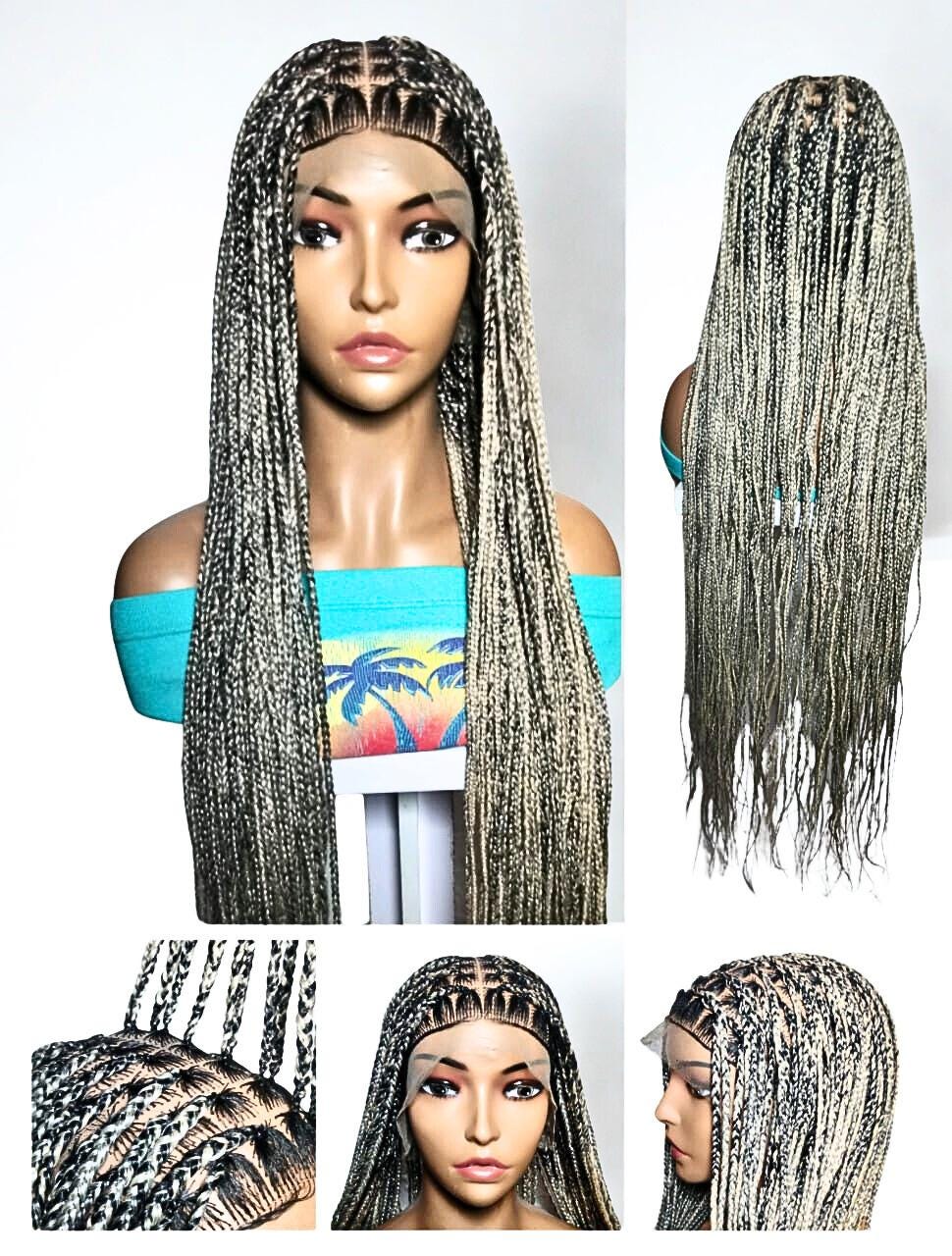 Long Braided Wigs. Knotless Box Braids. Full Lace with Baby Hair.