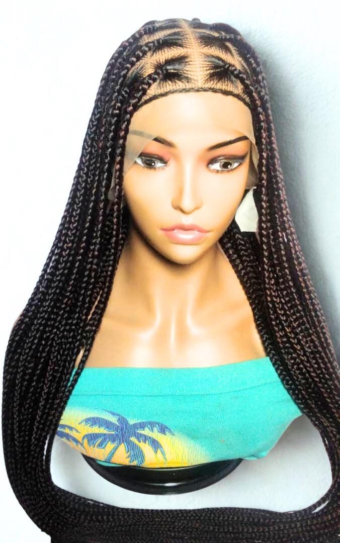 Braided Wig. Large Knotless Box Braids. Full Lace with Baby Hair. 40in Long Braids