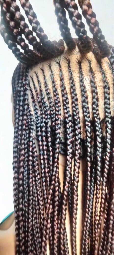 Handmade Ghana Cornrow Braided Wig: Full Lace, Baby Hair, Lemonade Braids