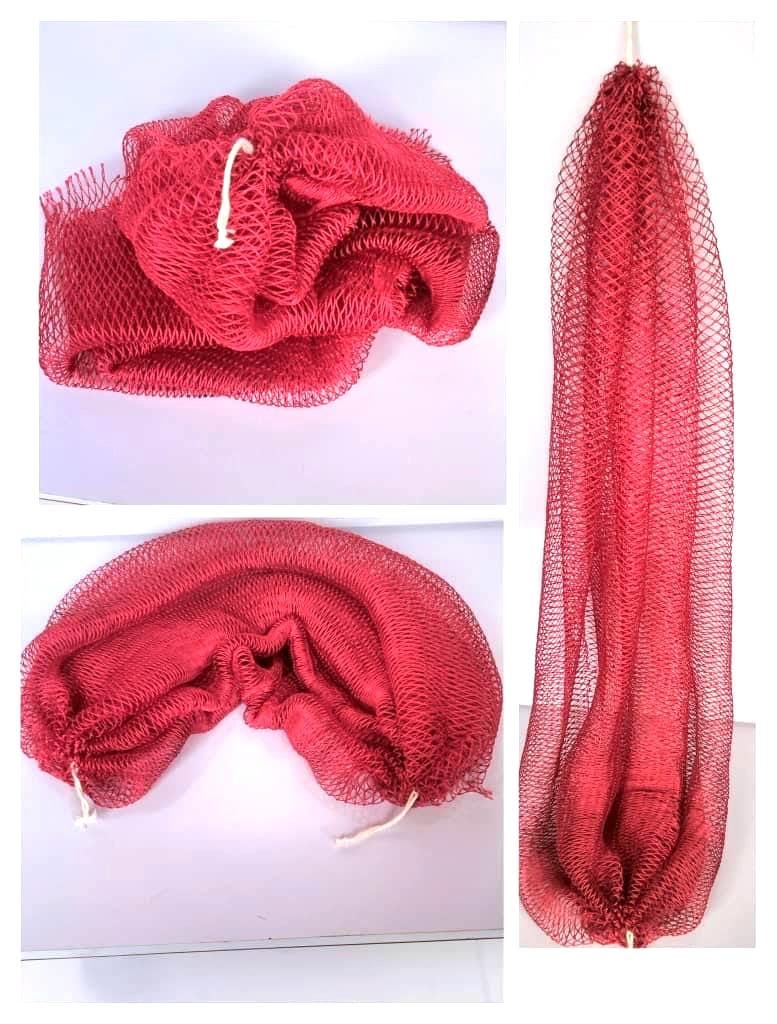 2 PCS African Net Sponges. Gift Wrapped. 60in Long Exfoliating Body Scrubber, Sapo