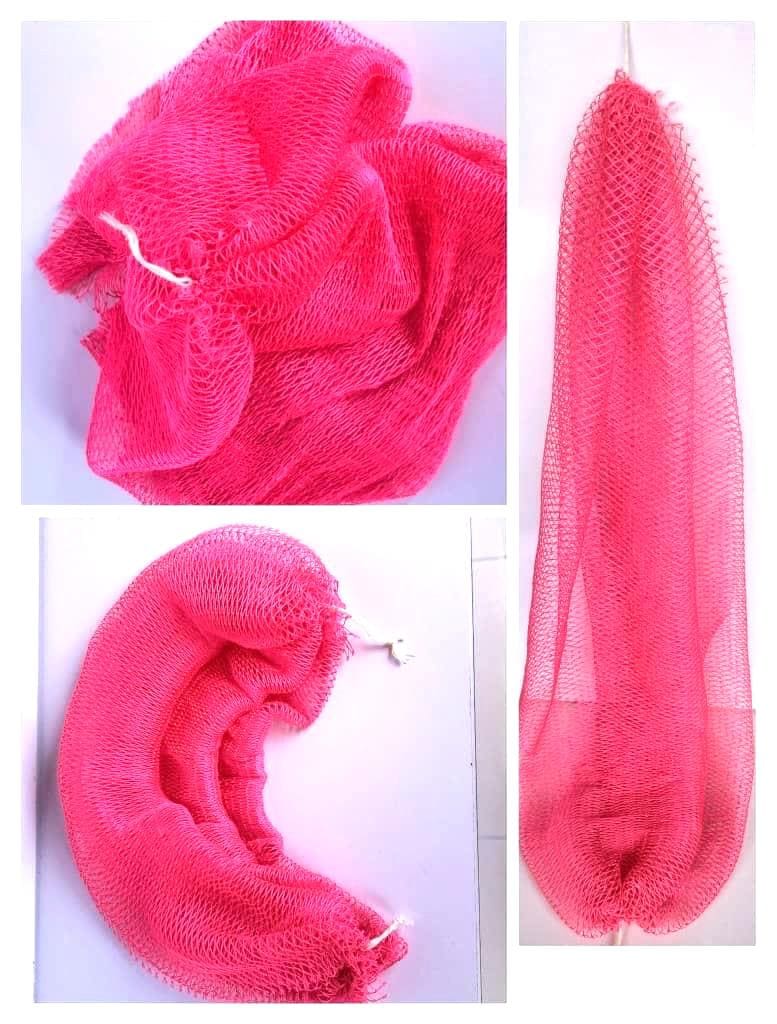 2 PCS African Net Sponges. Gift Wrapped. 60in Long Exfoliating Body Scrubber, Sapo