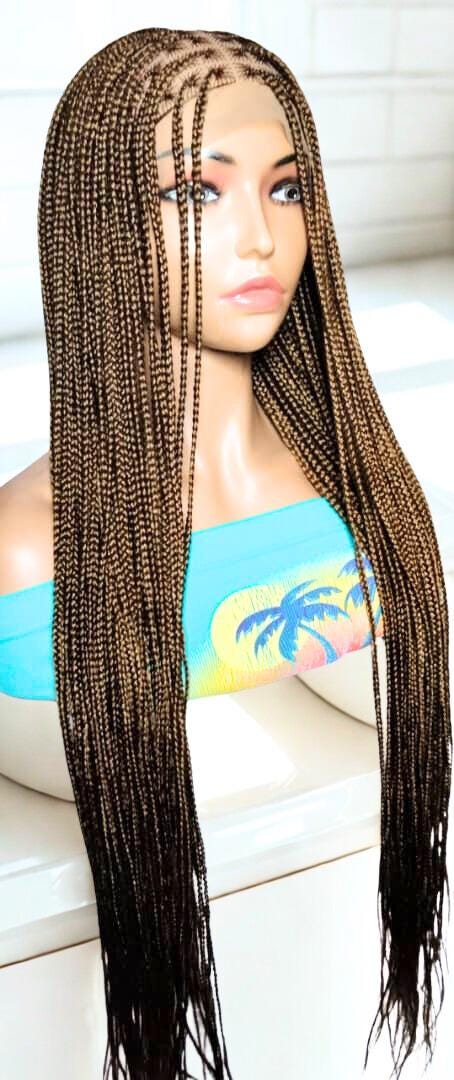 Long Braided Wigs. Knotless Box Braids. Full Lace with Baby Hair.