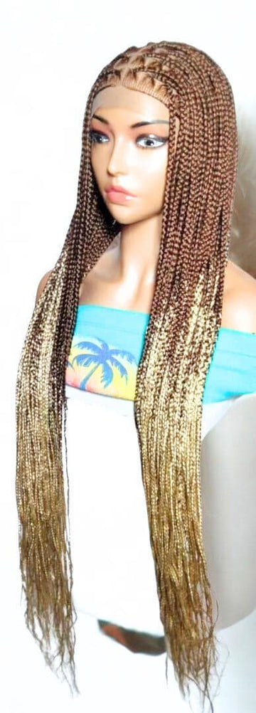 Long Braided Wigs. Knotless Box Braids. Full Lace with Baby Hair.