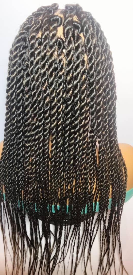 Large Knotless Box Braids. Braided Wig. Full Lace with Baby Hair