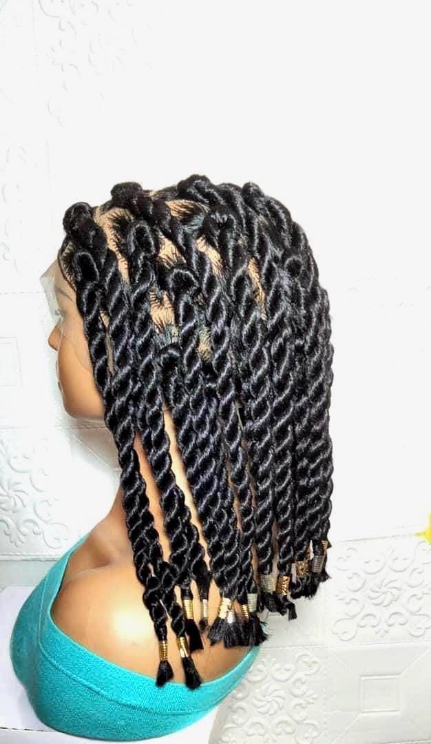 Large Knotless Box Braids. Braided Wig. Full Lace with Baby Hair