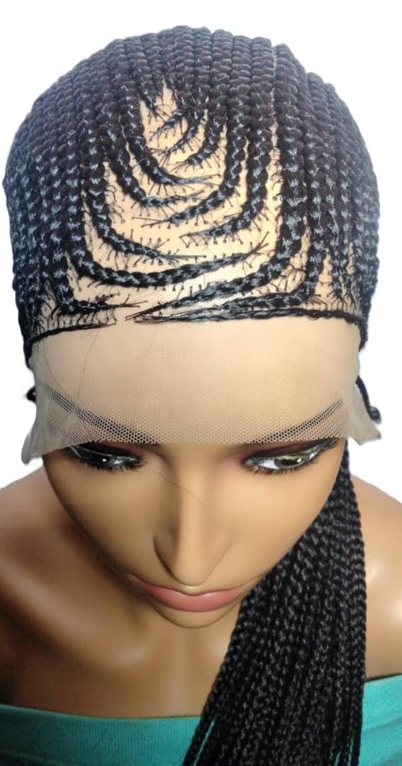 Braided Wig. Banana Cornrow Braids. Full Lace with Baby Hair. Lemonade Braids.