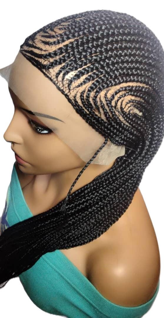 Braided Wig. Banana Cornrow Braids. Full Lace with Baby Hair. Lemonade Braids.