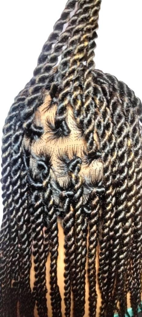 Large Knotless Box Braids. Braided Wig. Full Lace with Baby Hair