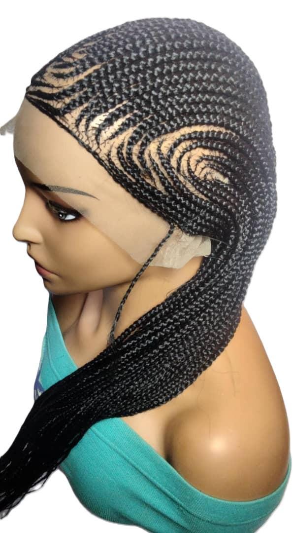 Braided Wig. Banana Cornrow Braids. Full Lace with Baby Hair. Lemonade Braids.