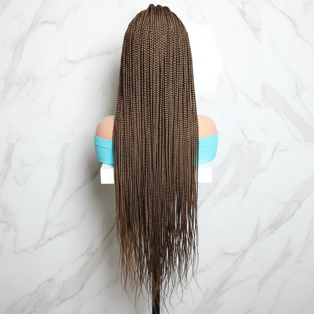Mohawk Braided Wig. Full Lace Baby Hair Cornrow Braids. - EC Braided Wigs
