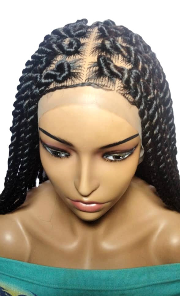 Large Knotless Box Braids. Braided Wig. Full Lace with Baby Hair