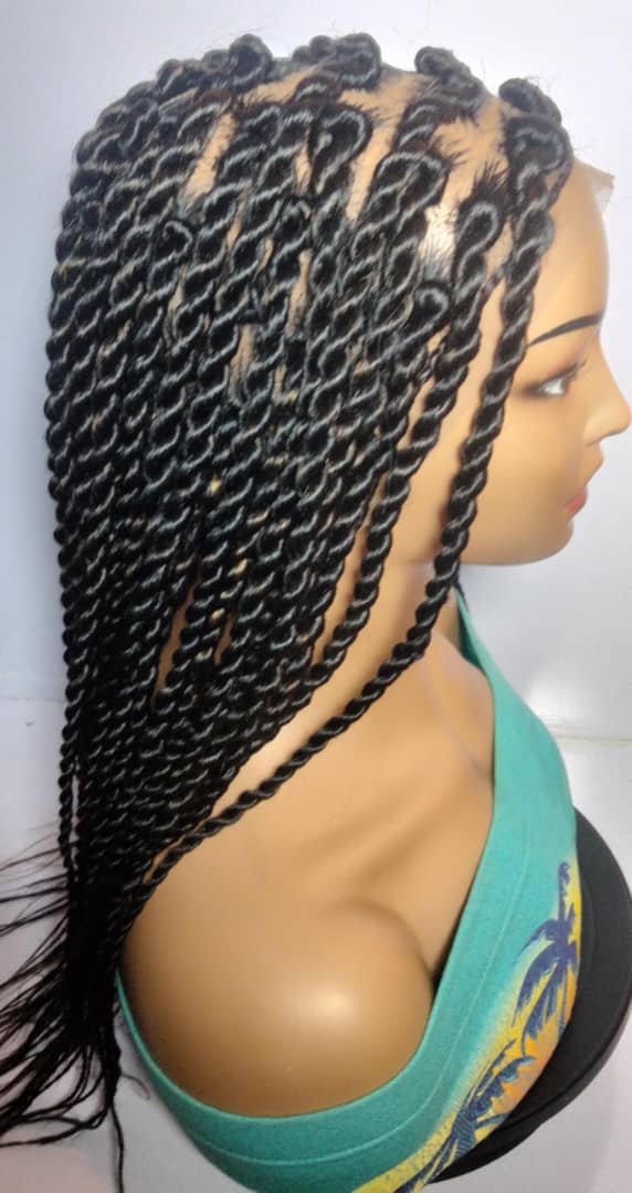 Large Knotless Box Braids. Braided Wig. Full Lace with Baby Hair