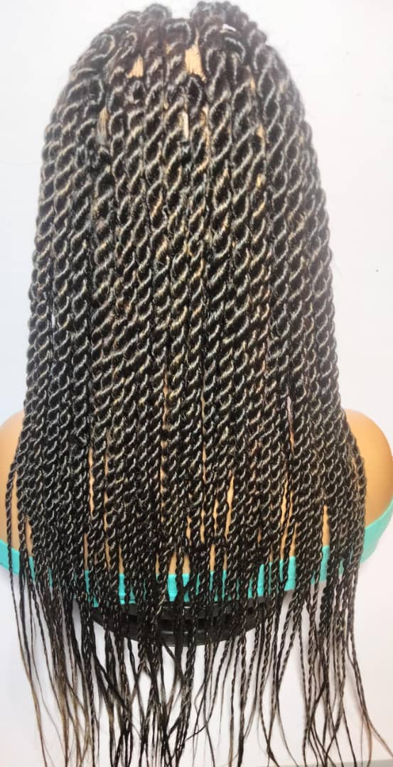 Large Knotless Box Braids. Braided Wig. Full Lace with Baby Hair