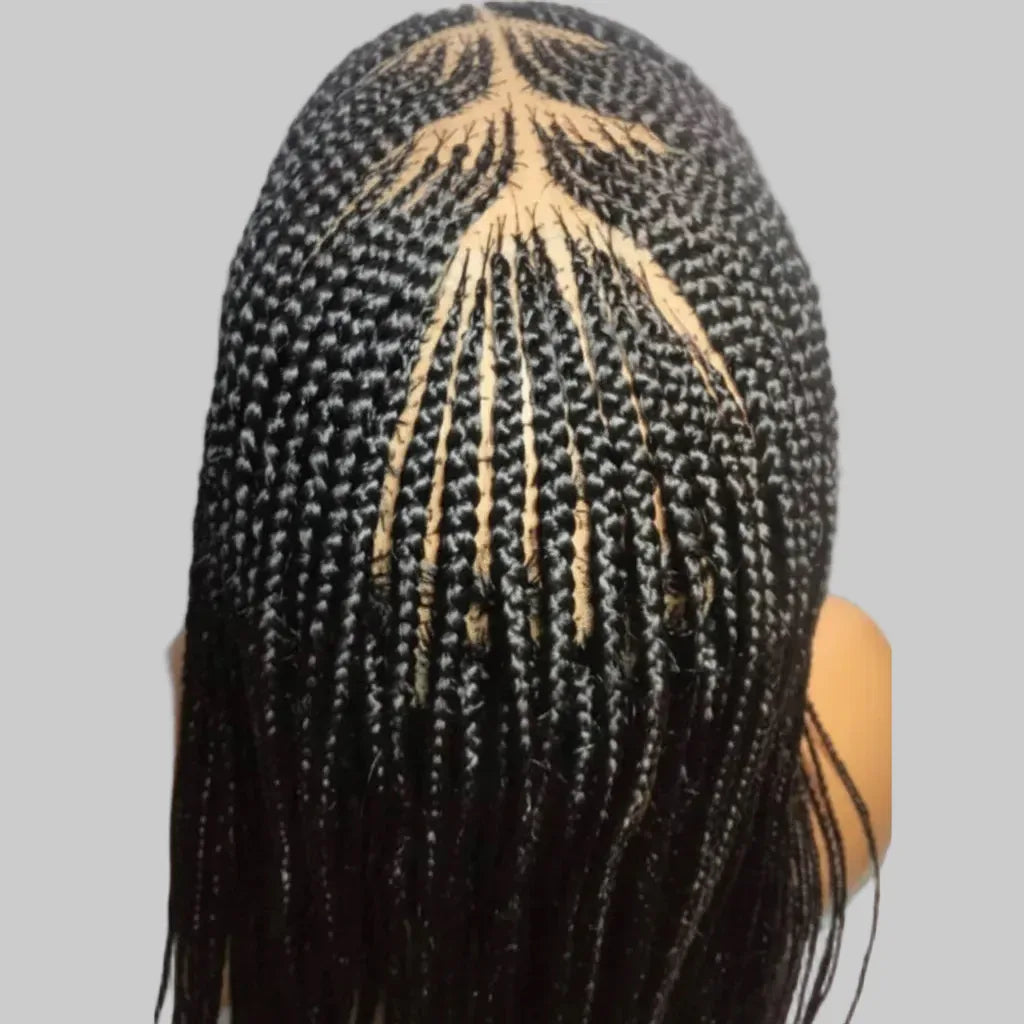 Cornrow Braids Braided Wig Lemonade Braids Full Lace with Baby Hair. 30in - EC Braided Wigs