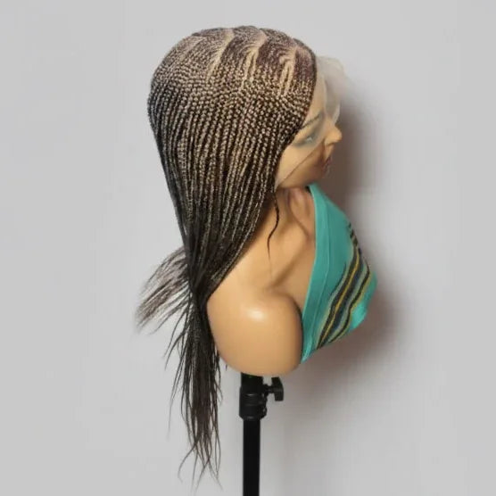 Cornrow Braids Braided Wig Lemonade Braids Full Lace with Baby Hair. 30in - EC Braided Wigs
