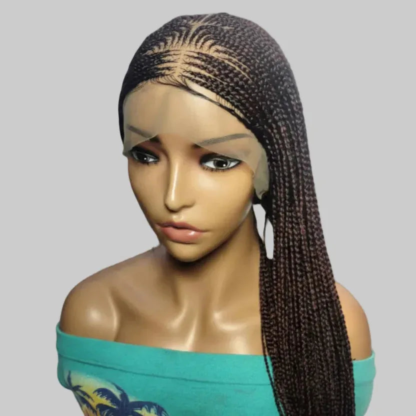 Cornrow Braids Braided Wig Lemonade Braids Full Lace with Baby Hair. 30in - EC Braided Wigs