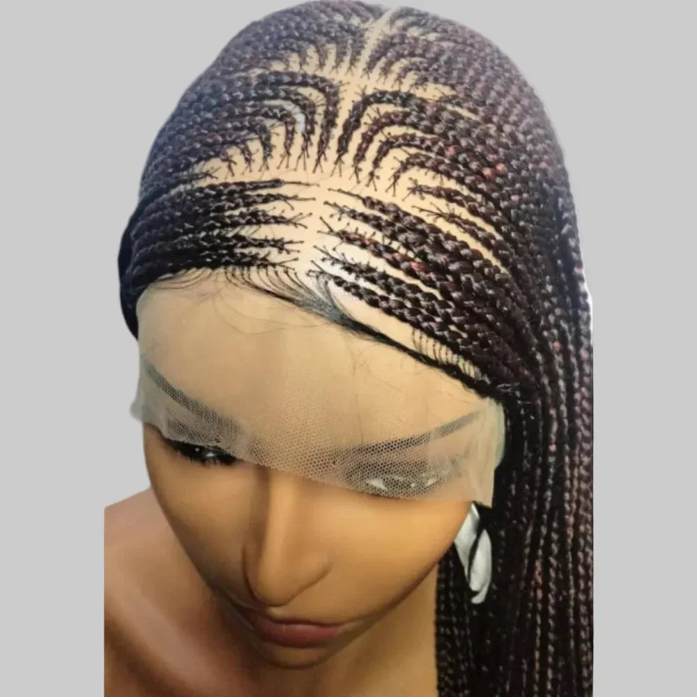Cornrow Braids Braided Wig Lemonade Braids Full Lace with Baby Hair. 30in - EC Braided Wigs