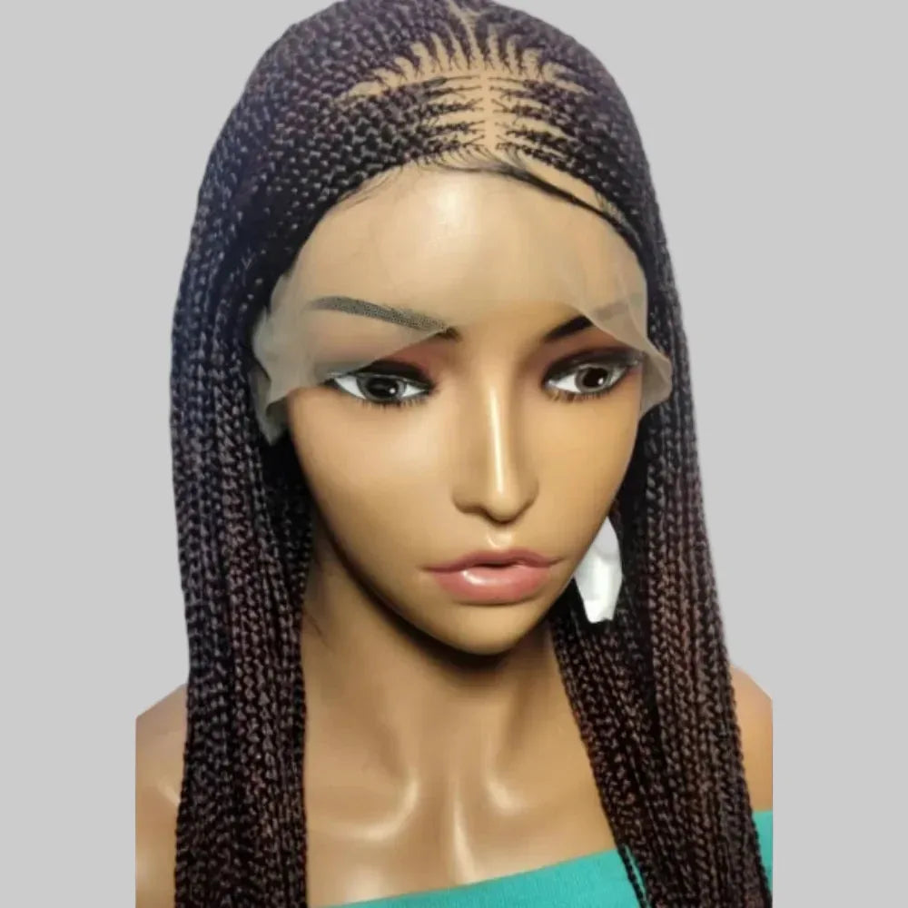 Cornrow Braids Braided Wig Lemonade Braids Full Lace with Baby Hair. 30in - EC Braided Wigs