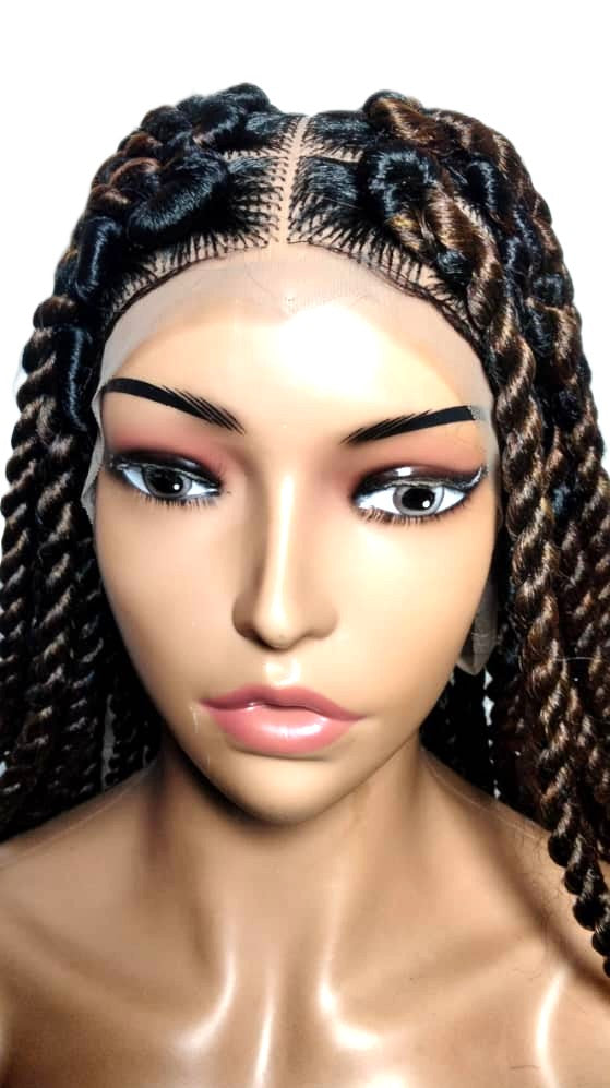 Large Knotless Box Braids. Braided Wig. Full Lace with Baby Hair