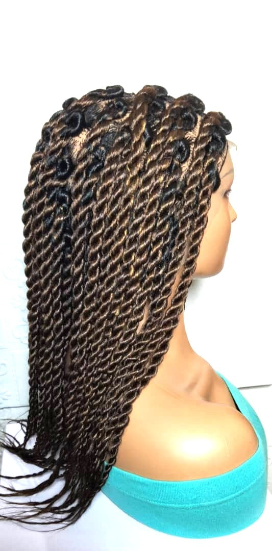 Large Knotless Box Braids. Braided Wig. Full Lace with Baby Hair