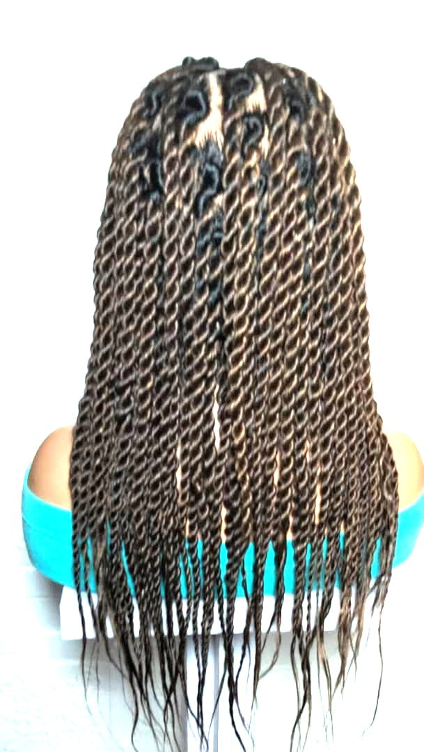 Large Knotless Box Braids. Braided Wig. Full Lace with Baby Hair