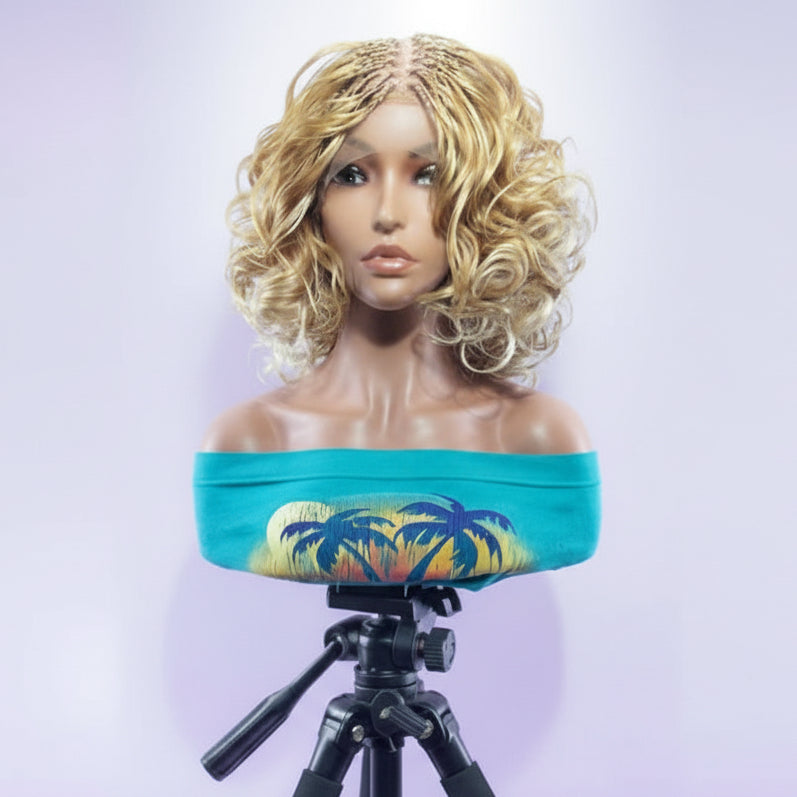 BoHo Knotless Braids Wig; Full Lace Baby Hair