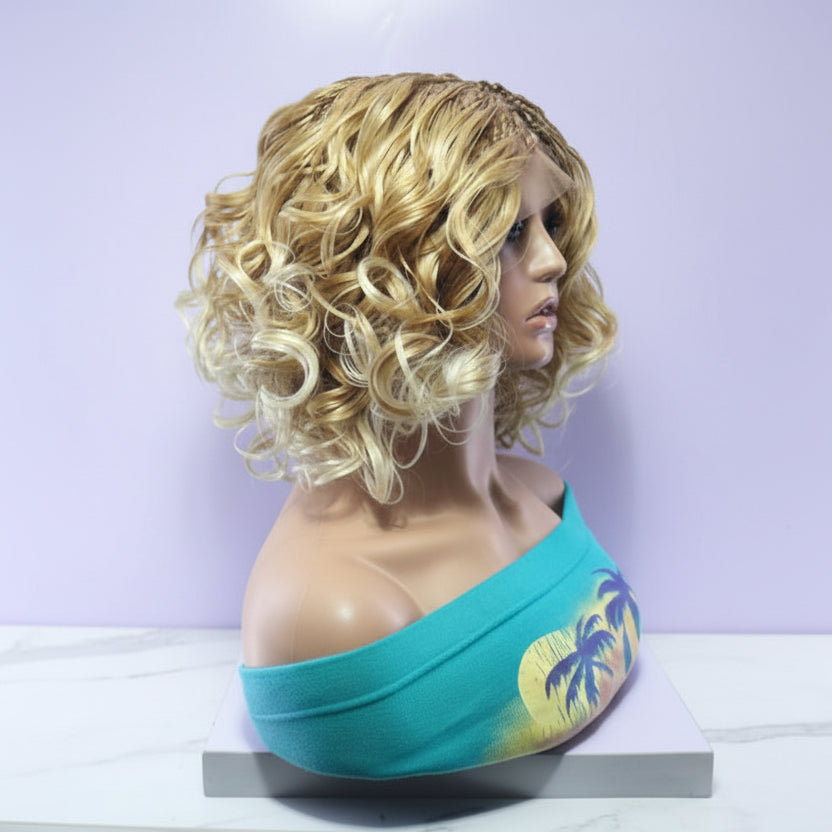 BoHo Knotless Braids Wig; Full Lace Baby Hair