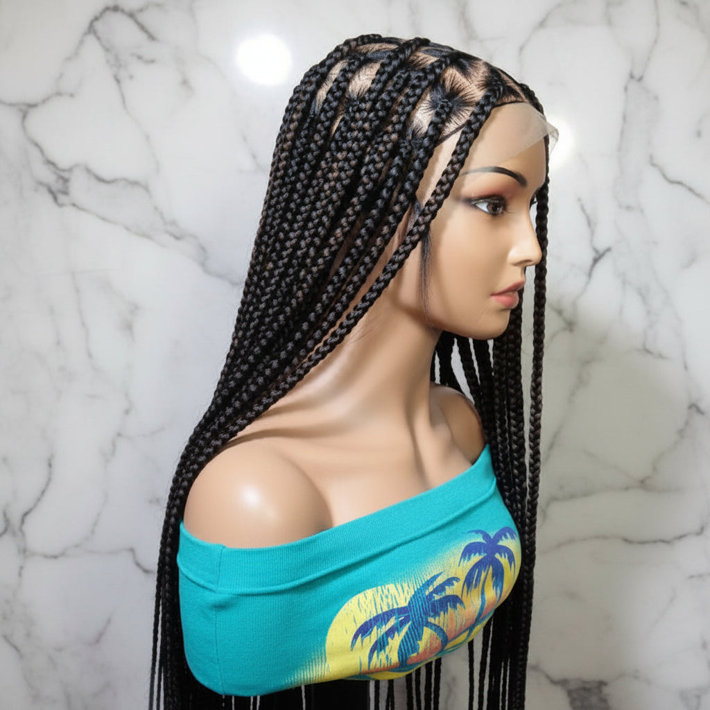 Knotless Box Braids Wig,  40 Inches Ready-to-Wear Protective Hairstyle
