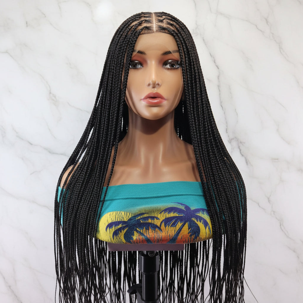 Full Lace with Baby Hair, Knotless Braids Wig,  40 Inches Ready-to-Wear