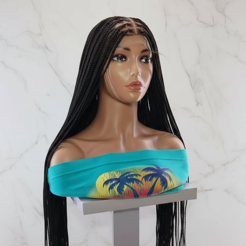 Full Lace with Baby Hair, Knotless Braids Wig,  40 Inches Ready-to-Wear