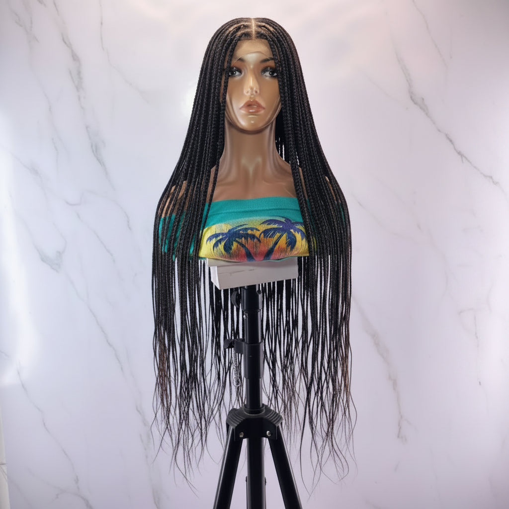 Full Lace with Baby Hair, Knotless Braids Wig,  40 Inches Ready-to-Wear
