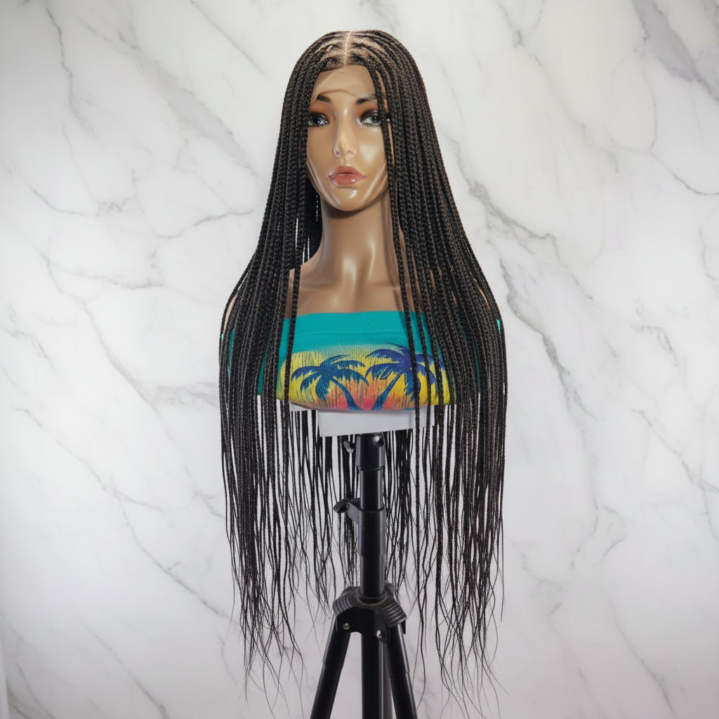 Full Lace with Baby Hair, Knotless Braids Wig,  40 Inches Ready-to-Wear