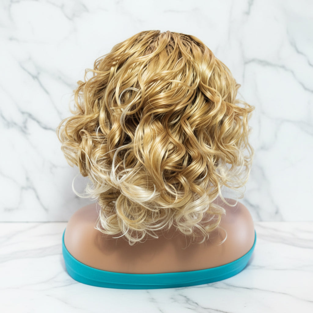 Curly Knotless Braids Wig; Full Lace Baby Hair
