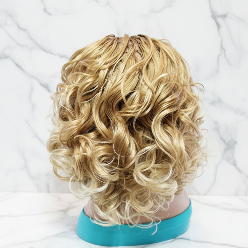 Curly Knotless Braids Wig; Full Lace Baby Hair