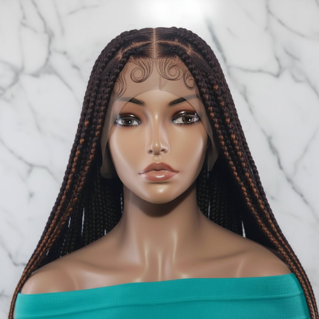 Knotless Box Braids Wig,  40 Inches Ready-to-Wear Protective Hairstyle