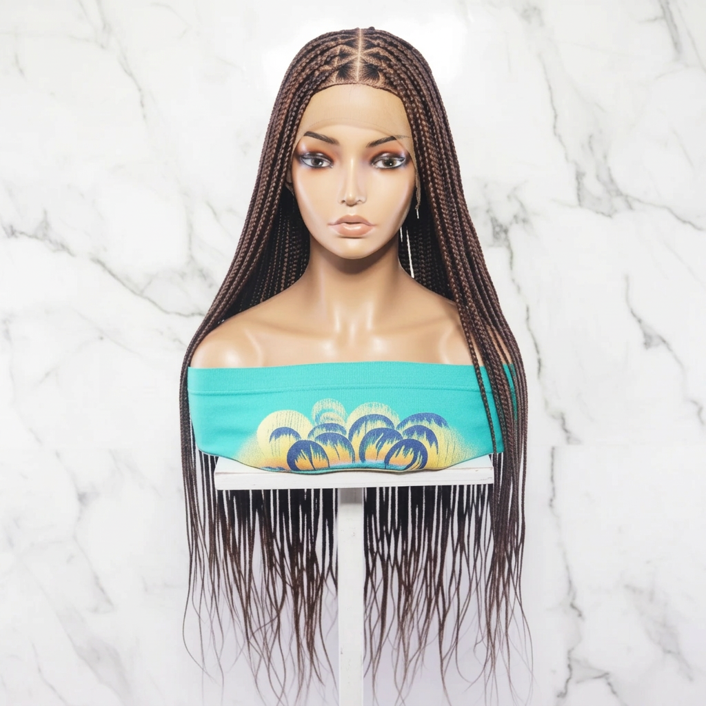 long knotless braided wig 