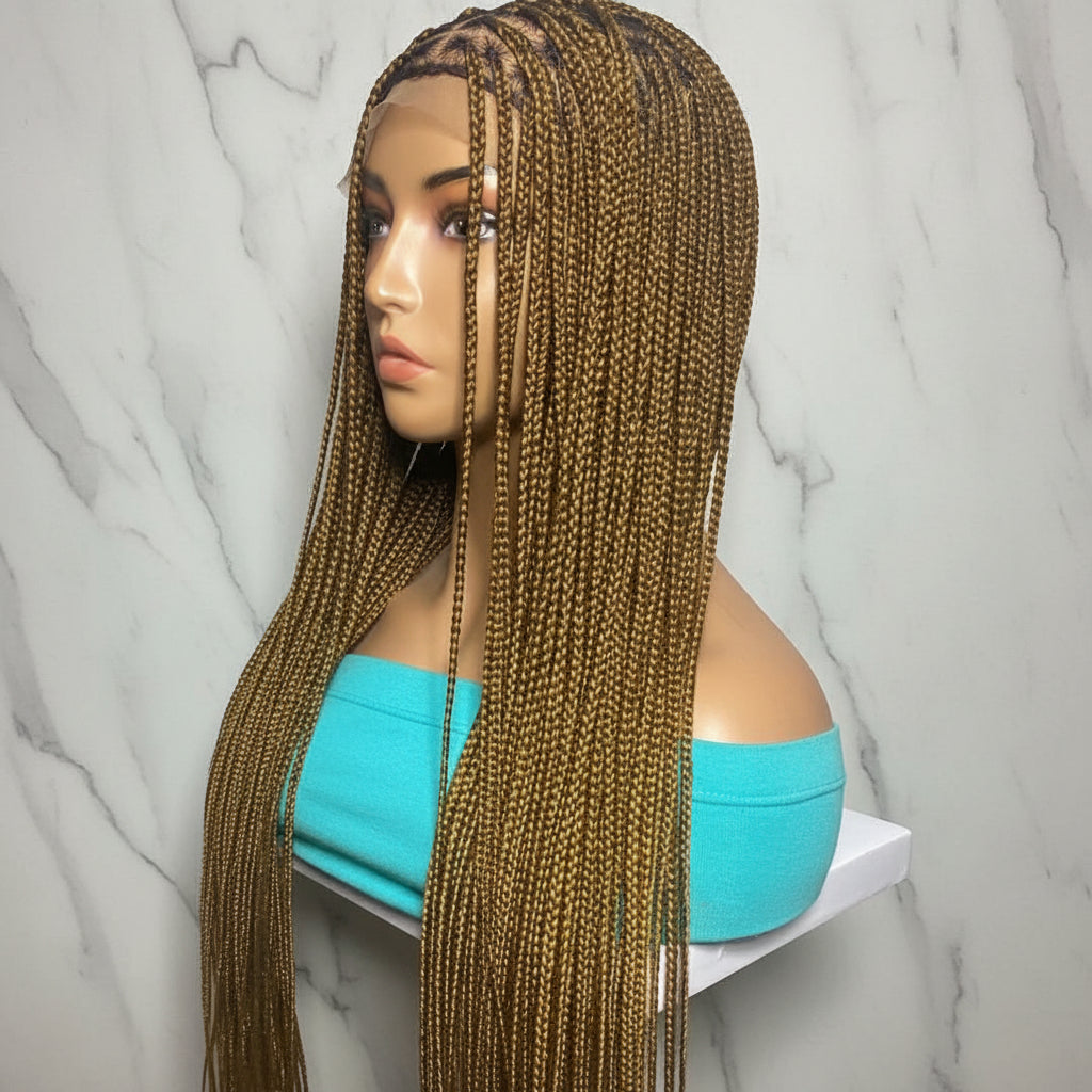Full Lace with Baby Hair, Knotless Braids Wig,  40 Inches Ready-to-Wear