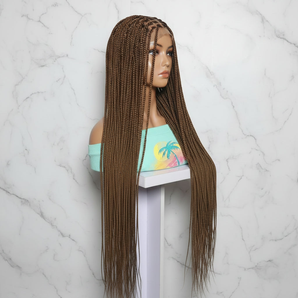 Full Lace with Baby Hair, Knotless Braids Wig,  40 Inches Ready-to-Wear