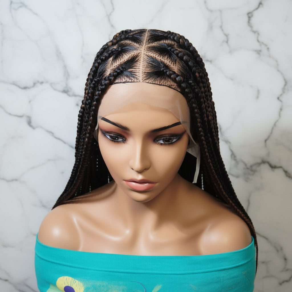Knotless Box Braids Wig,  40 Inches Ready-to-Wear Protective Hairstyle