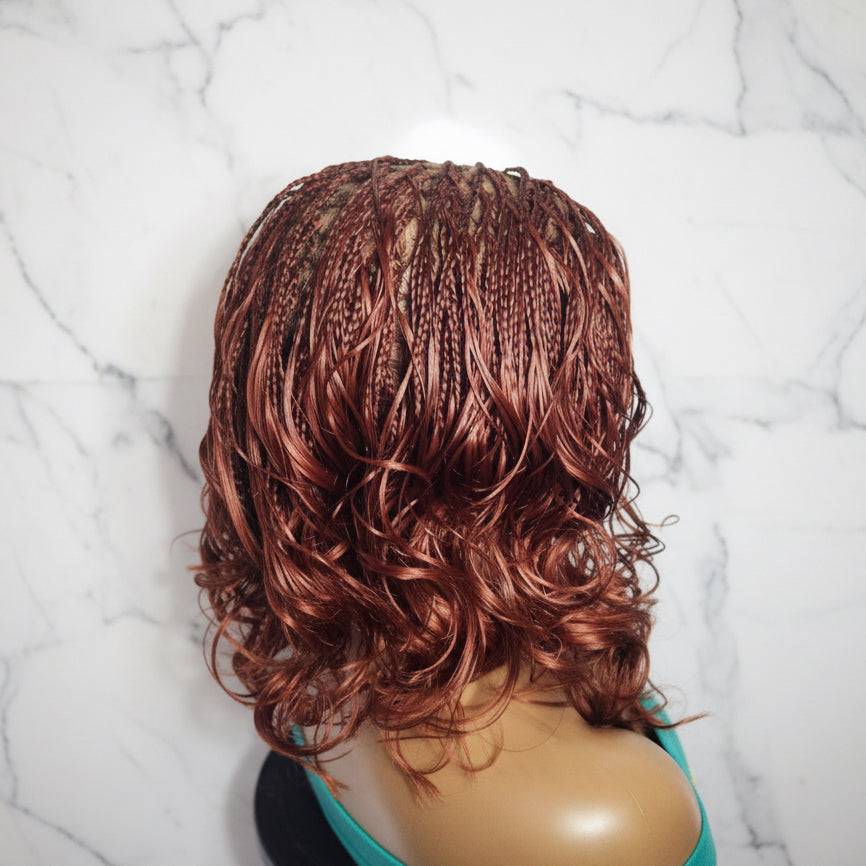 BoHo Knotless Braids Wig; Full Lace Baby Hair