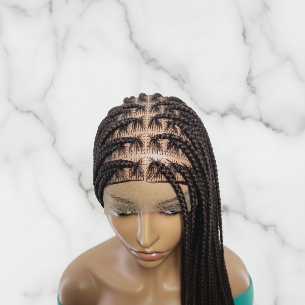 Full Lace with Baby Hair, Knotless Braids Wig,  40 Inches Ready-to-Wear