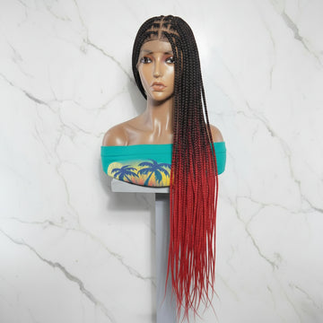 Full Lace with Baby Hair, Knotless Braids Wig,  40 Inches Ready-to-Wear