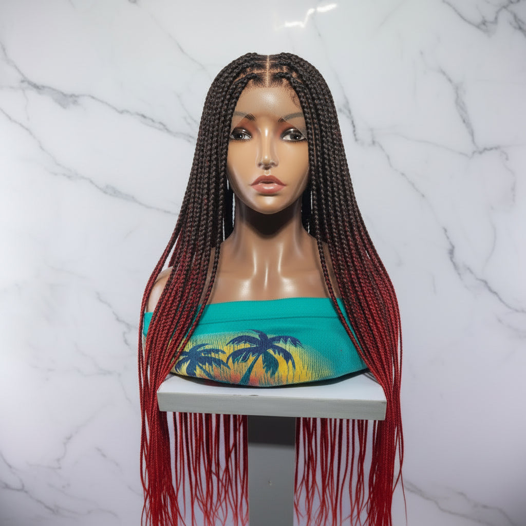 Full Lace with Baby Hair, Knotless Braids Wig,  40 Inches Ready-to-Wear
