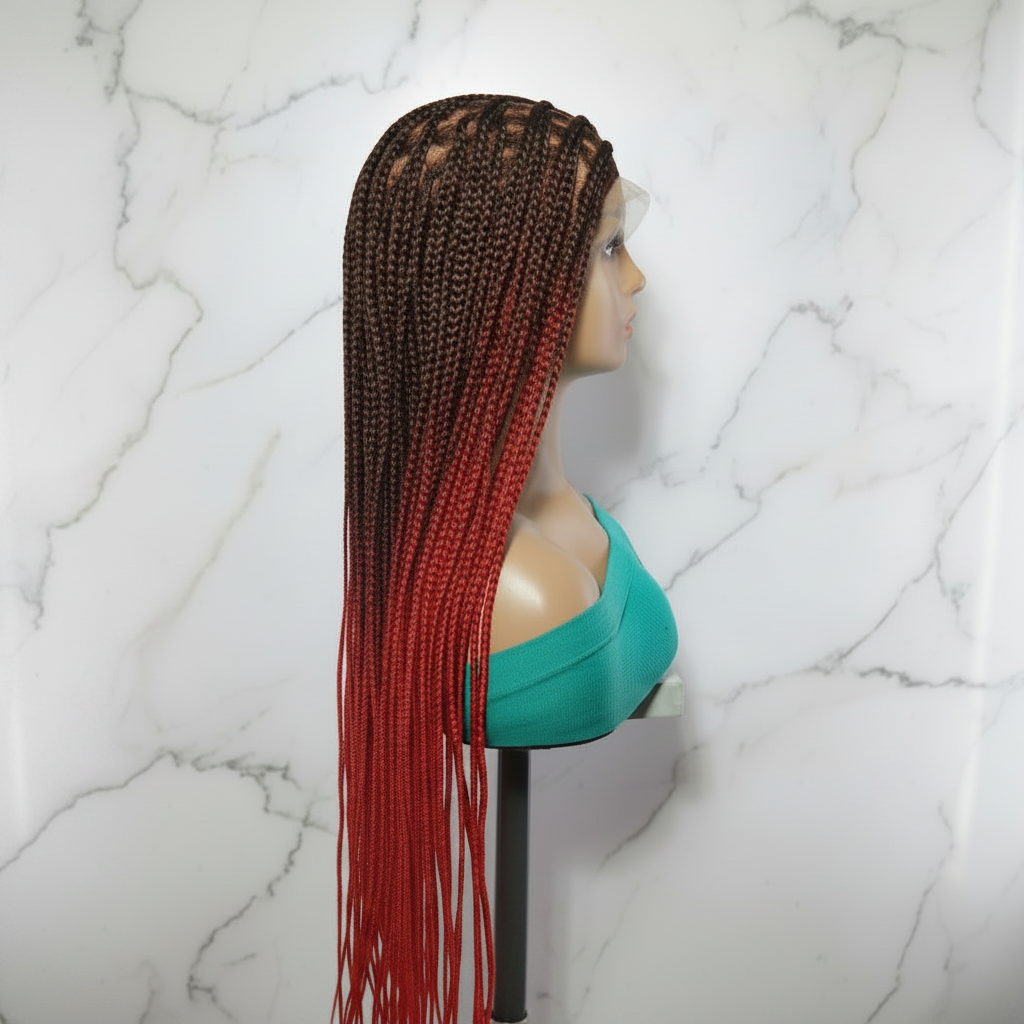 Full Lace with Baby Hair, Knotless Braids Wig,  40 Inches Ready-to-Wear