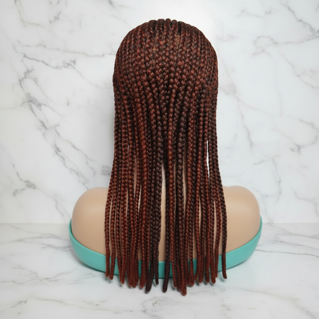 Fulani Braided Wig. Lemonade Braids. Full Lace Baby Hair. Wrapped Ends