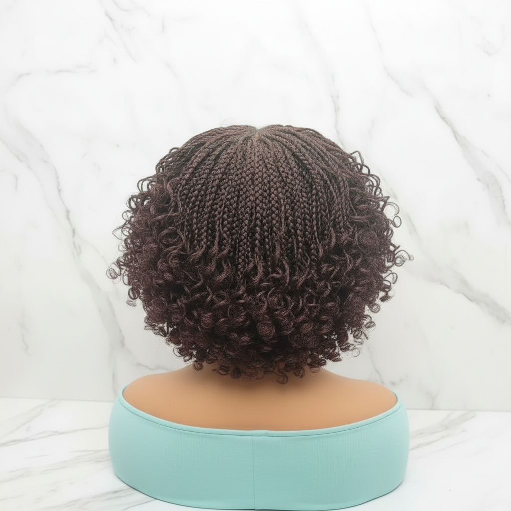Micro Twist Curly Braided Wig – Knotless Full Lace