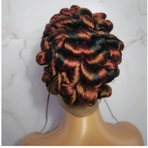Braided Wig. Cornrow with Jumbo Puff Knots. Full Lace with Baby Hair
