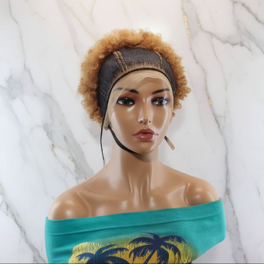 Braided Wig. Lightweight Natural Hair Updo. Full lace, Baby Hair