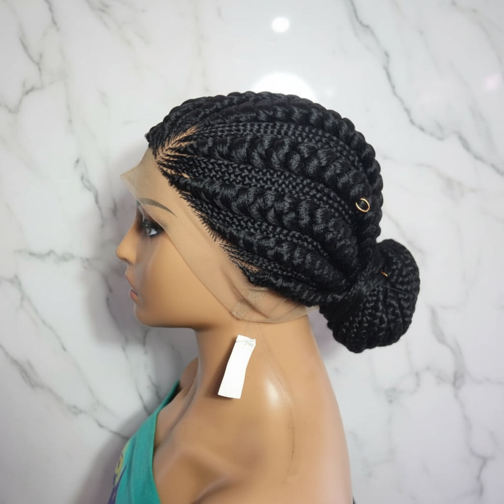 Braided Wig. Large Cornrow Braids. Full Lace Cap