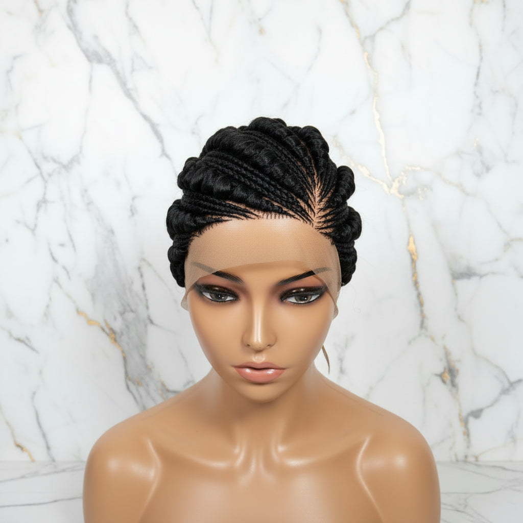 Braided Wig. Large Cornrow Braids. Full Lace Cap